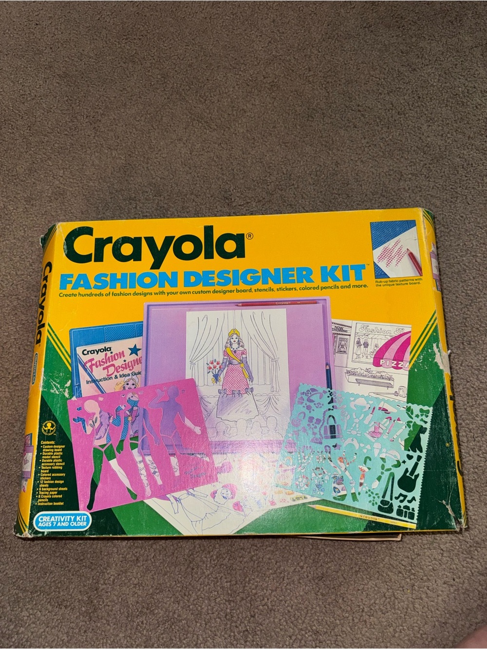 Vintage 1990 Crayola Fashion Designer Kit